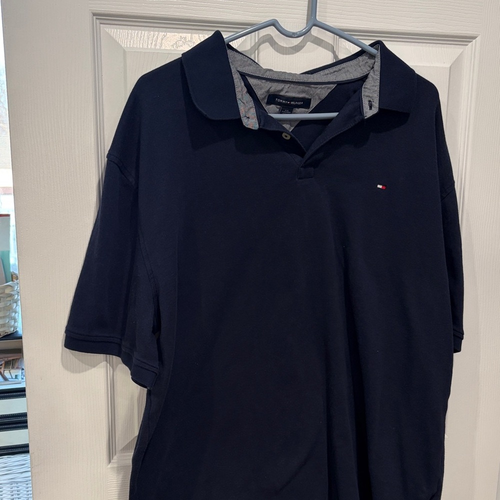 Tommy Hilfiger Men's Dark Blue Polo Shirt size XXL